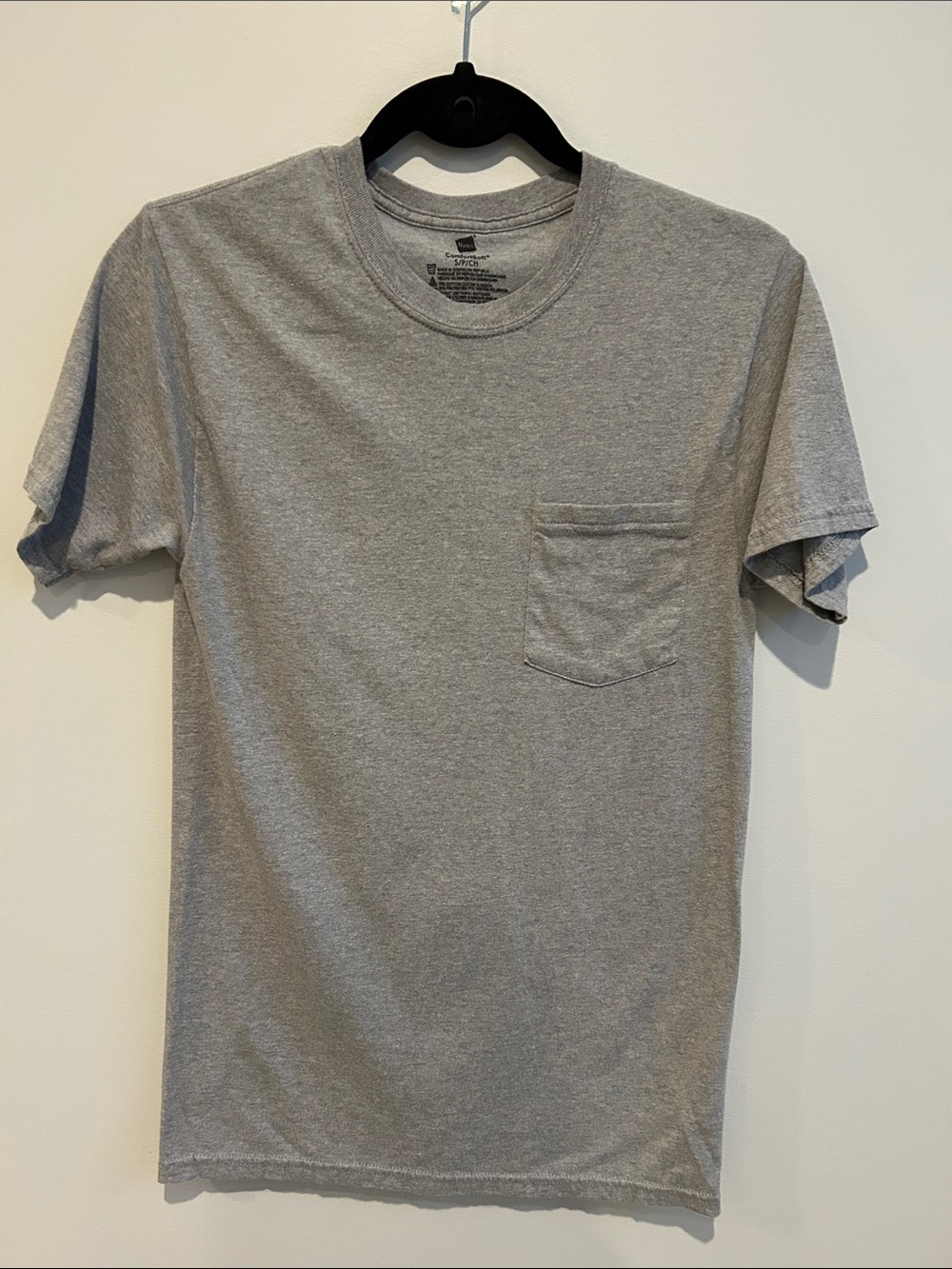 Hanes Men's Short Sleeve Pocket Tee - Gray